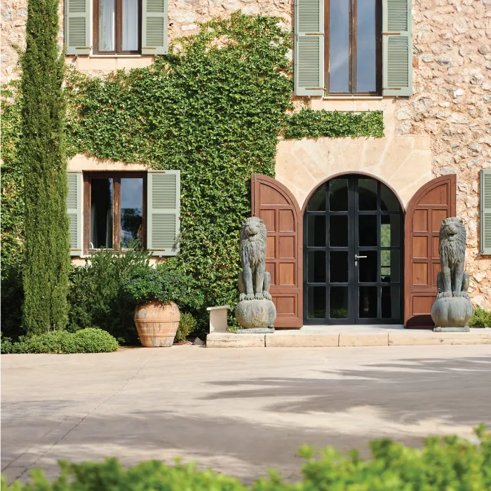 Exterior view of The Lions Villa, a luxury designer villa in Mallorca