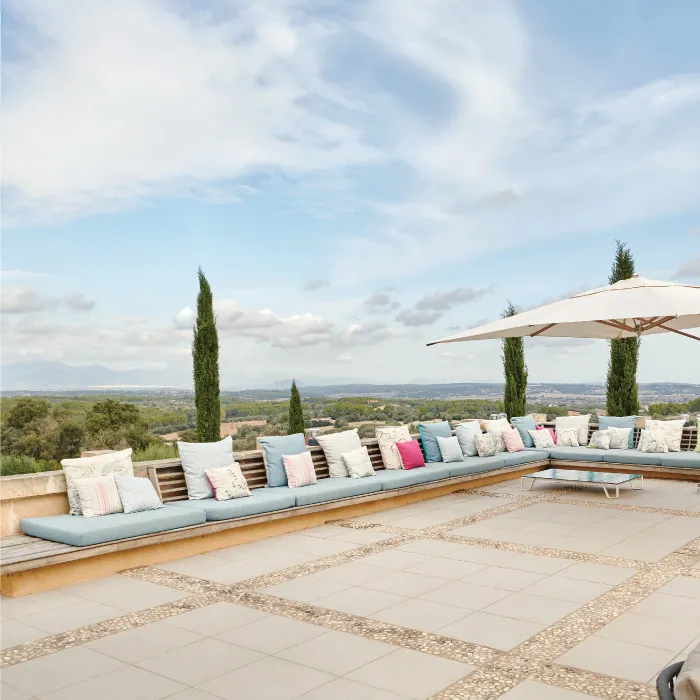 The Lions Villa overlooking the Mallorca countryside near Randa