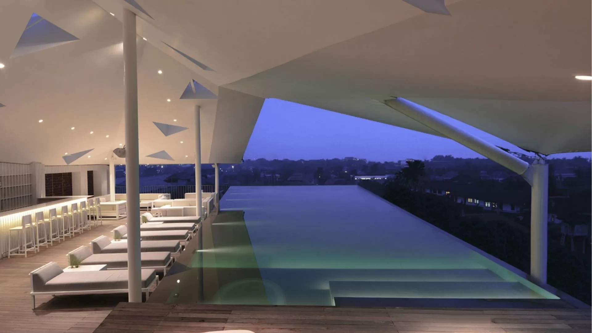 Luxury rooftop bar in Seminyak Bali