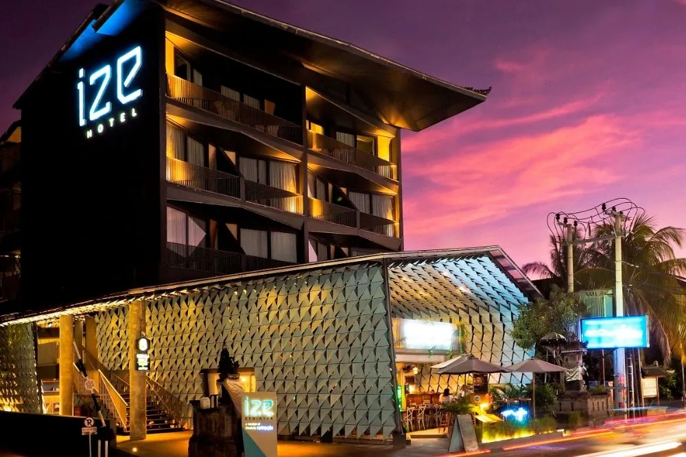 Exterior view of IZE Seminyak, an eco-friendly hotel in Bali
